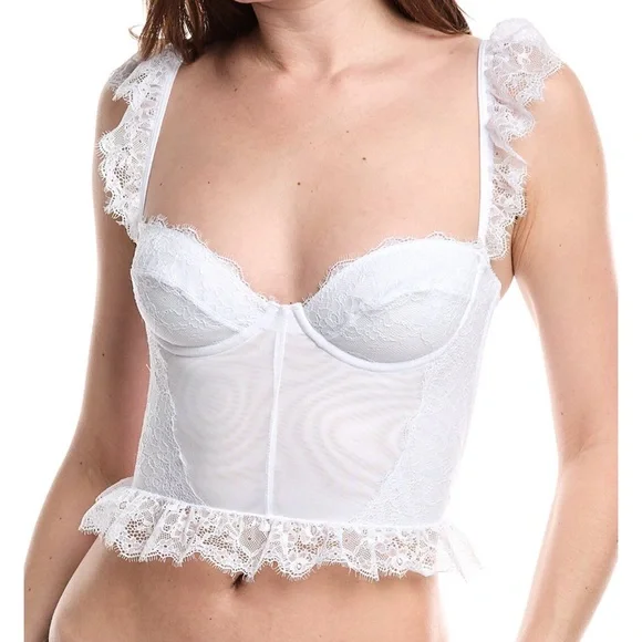 Chic White Lace Bustier - Picture 1 of 4